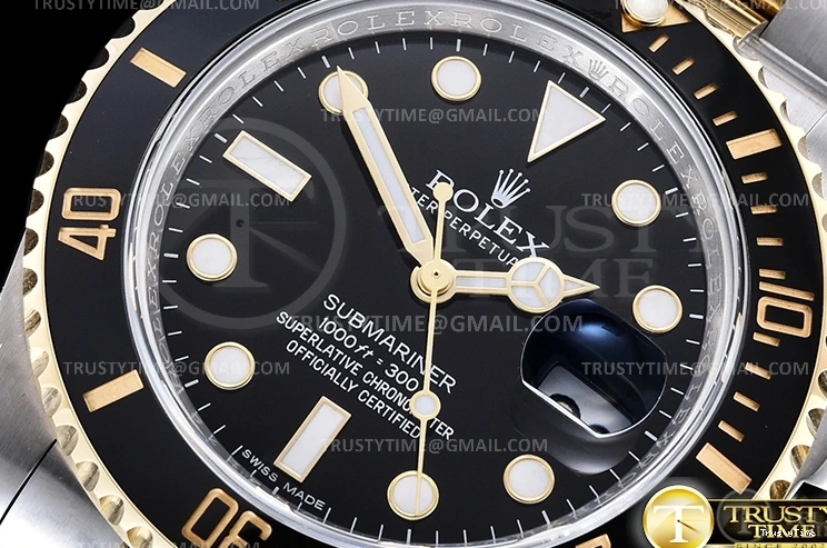 0109 Submariner 116613LN 904L YG SS Black ARF V3 SH Breathable 1086